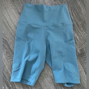 Nike Women's High-Rise Bike Shorts in Smokey Blue